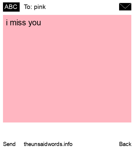 unsent message to pink
