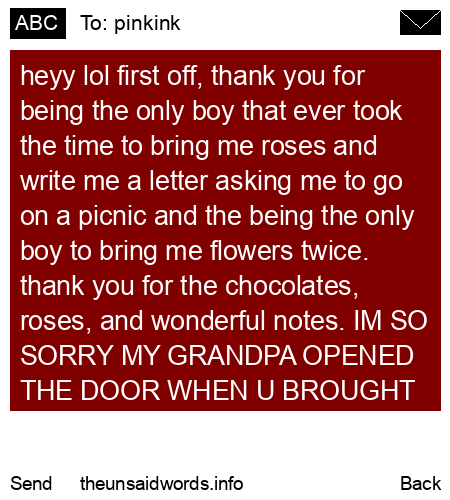 unsent message to pinkink
