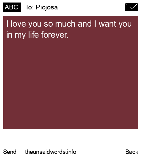 unsent message to Piojosa