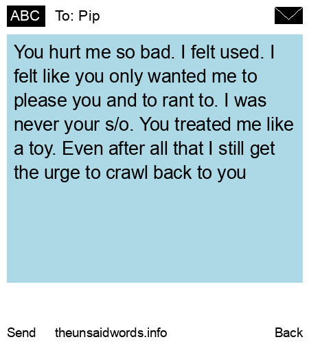 unsent message to Pip
