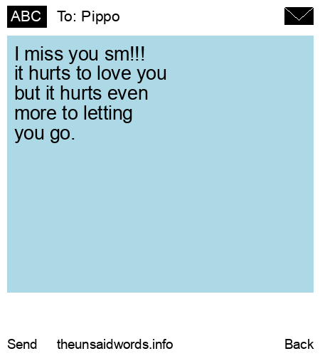 unsent message to Pippo