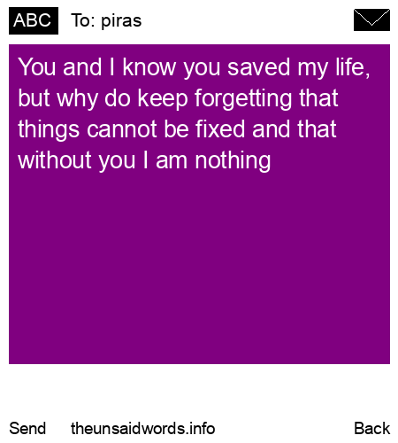 unsent message to piras