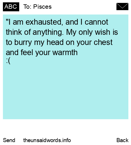 unsent message to Pisces