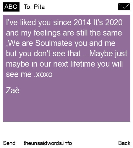 unsent message to Pita