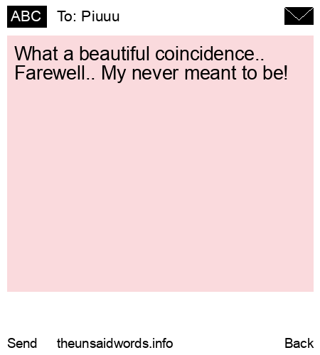 unsent message to Piuuu