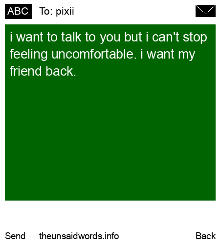 unsent message to pixii