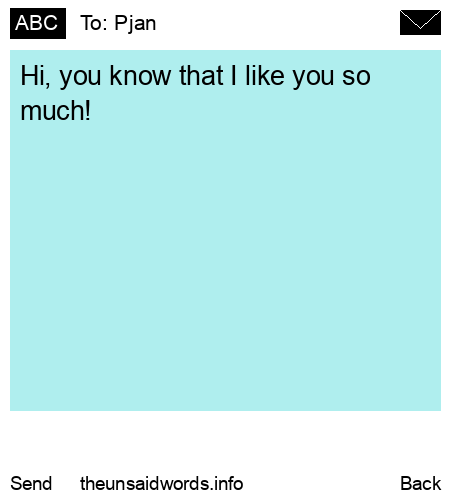 unsent message to Pjan