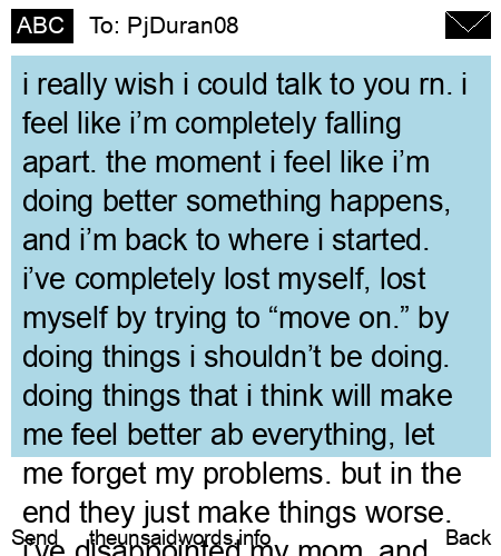 unsent message to PjDuran08