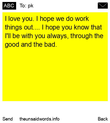 unsent message to pk