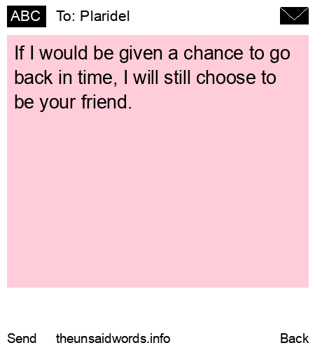 unsent message to Plaridel