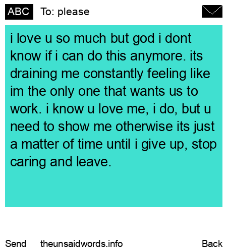 unsent message to please