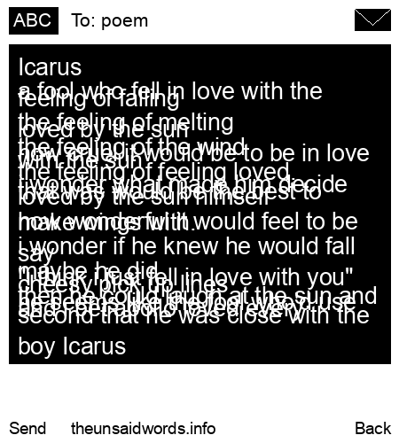 unsent message to poem