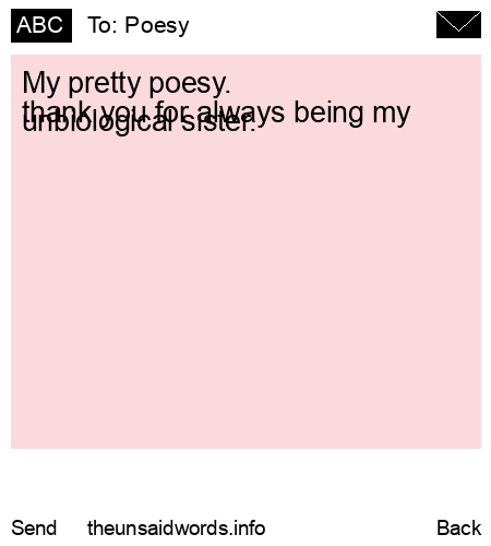 unsent message to Poesy