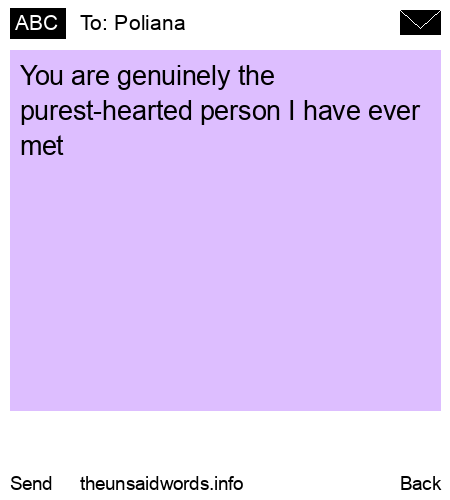 unsent message to Poliana
