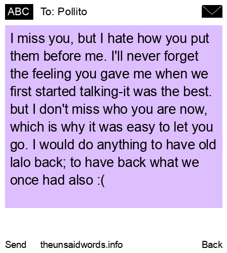 unsent message to Pollito
