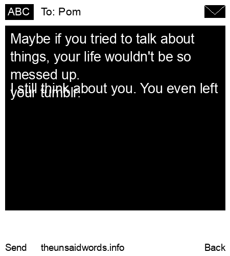 unsent message to Pom