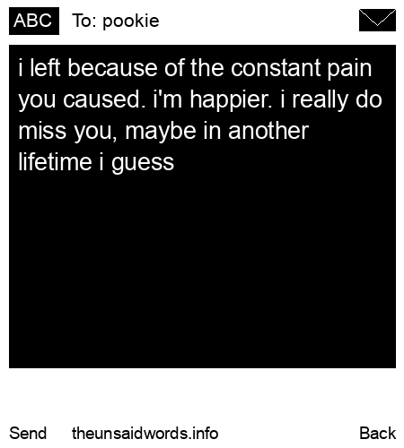 unsent message to pookie