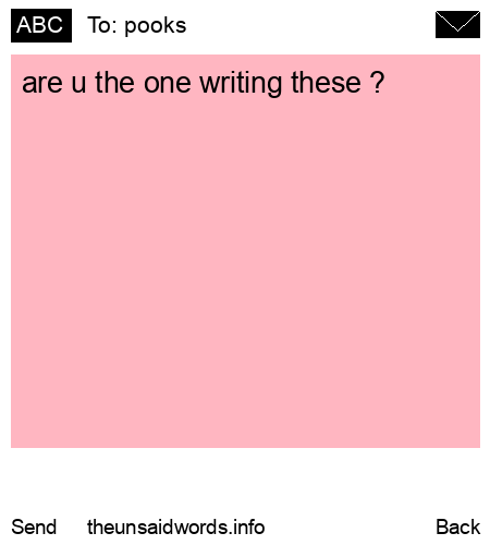 unsent message to pooks