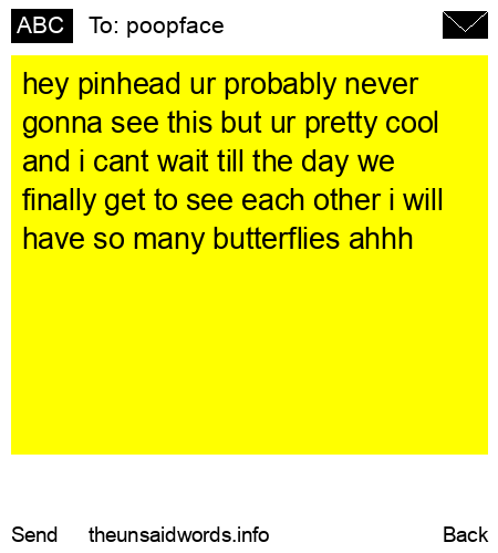 unsent message to poopface