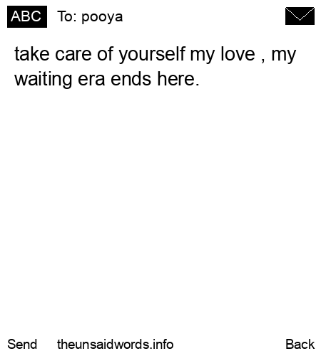 unsent message to pooya