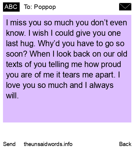 unsent message to Poppop
