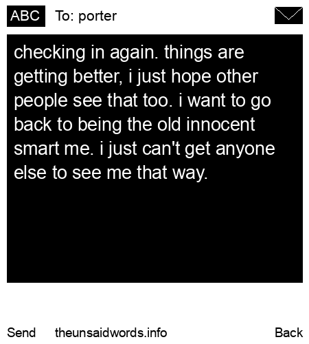 unsent message to porter