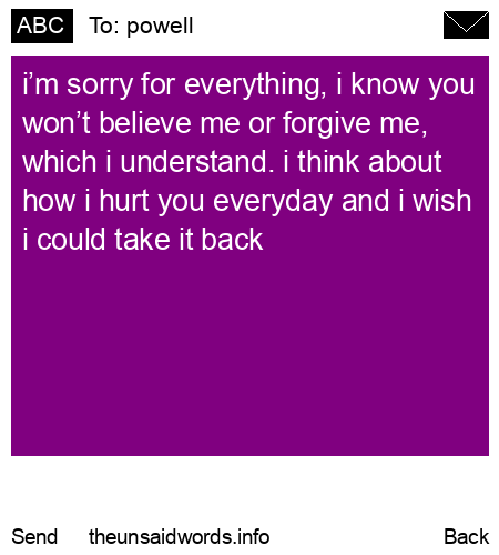 unsent message to powell