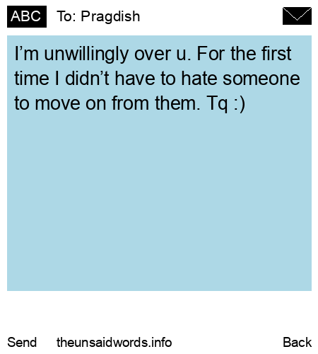 unsent message to Pragdish