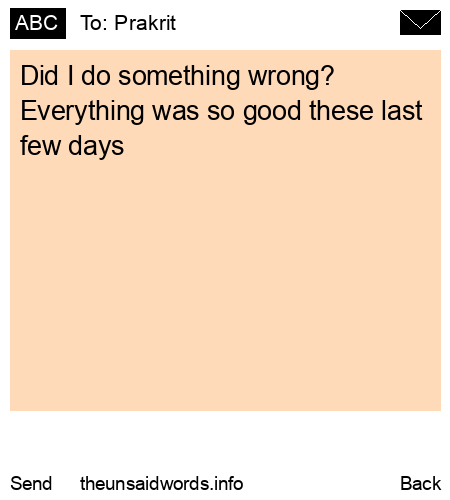 unsent message to Prakrit