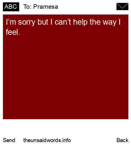 unsent message to Pramesa
