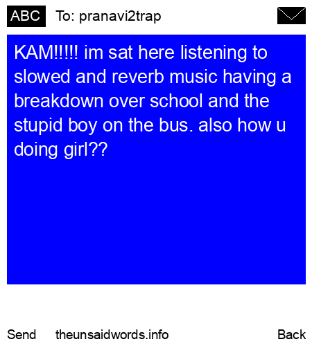 unsent message to pranavi2trap