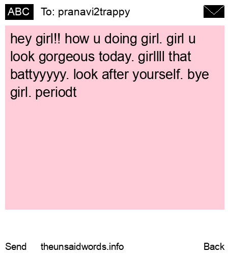 unsent message to pranavi2trappy