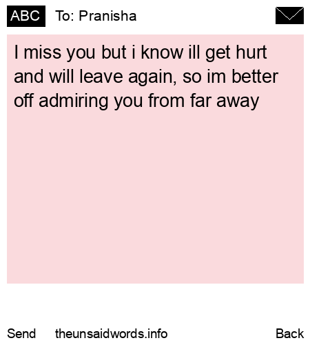 unsent message to Pranisha