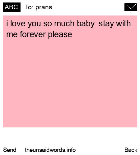 unsent message to prans