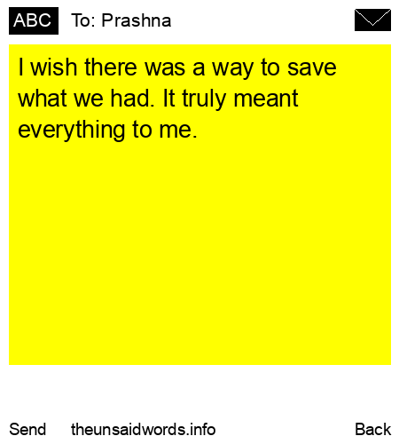unsent message to Prashna