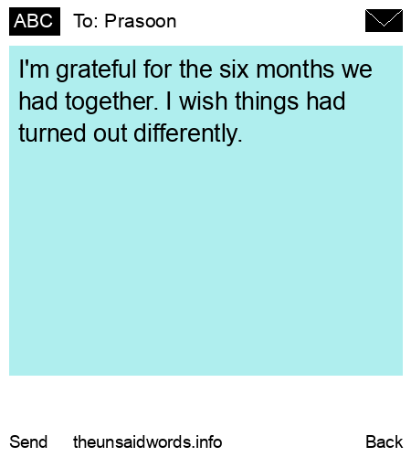 unsent message to Prasoon