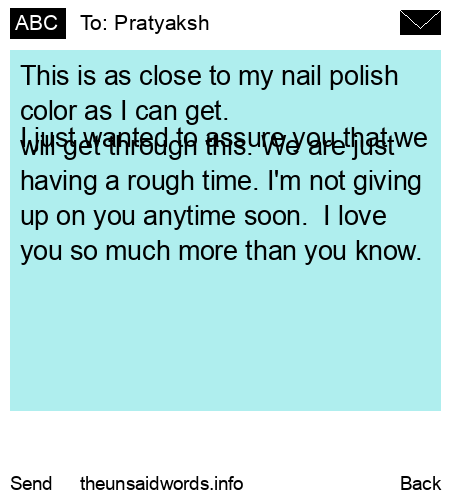 unsent message to Pratyaksh