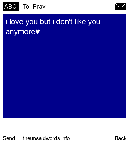 unsent message to Prav