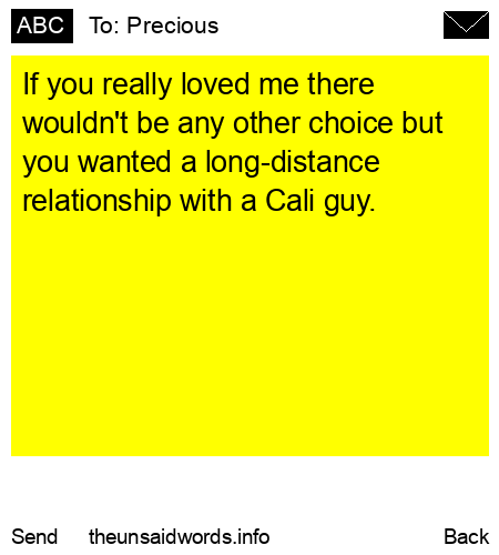 unsent message to Precious