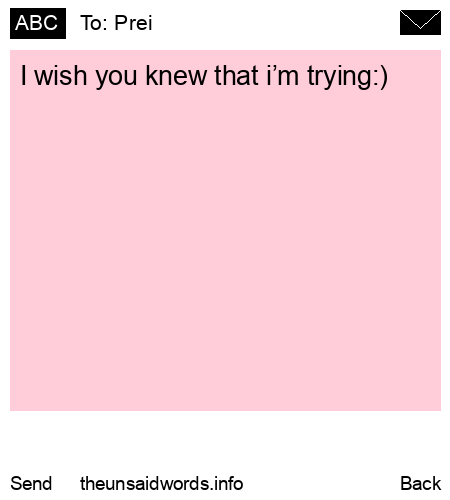 unsent message to Prei
