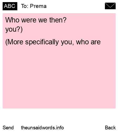 unsent message to Prema