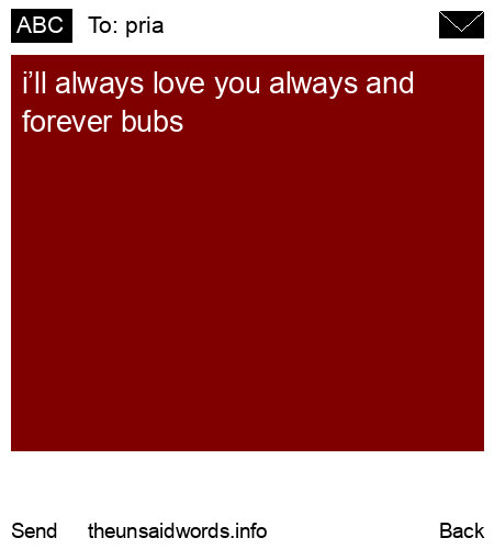 unsent message to pria