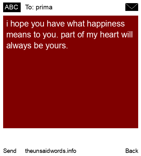 unsent message to prima