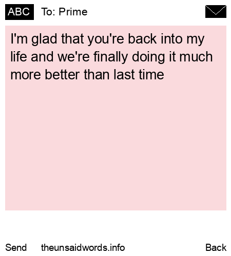 unsent message to Prime
