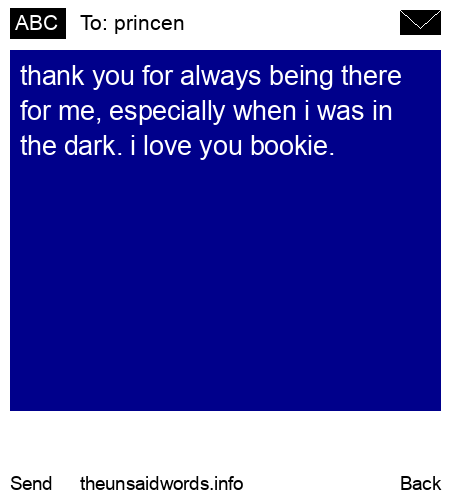 unsent message to princen 