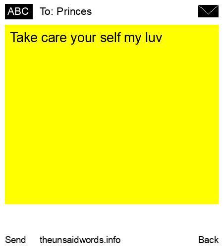 unsent message to Princes