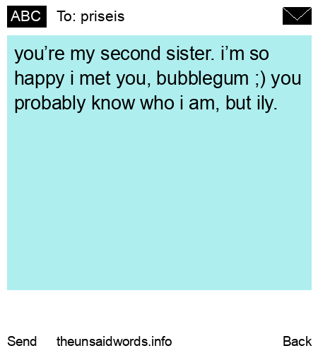 unsent message to priseis