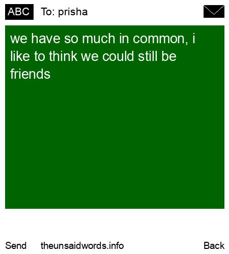 unsent message to prisha