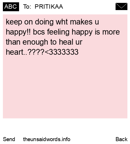 unsent message to  PRITIKAA