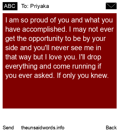 unsent message to Priyaka
